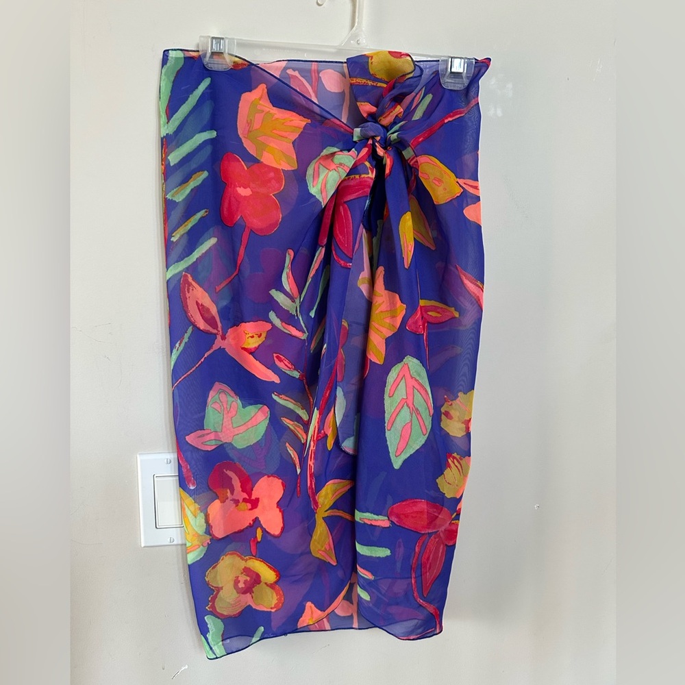 Floral Sheer Sarong Wrap